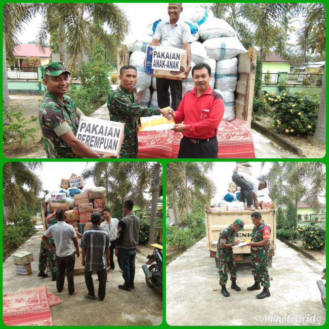 Babinsa &Masyarakat Siapkan Bahan Kontak SatPur Yonif 132/BS